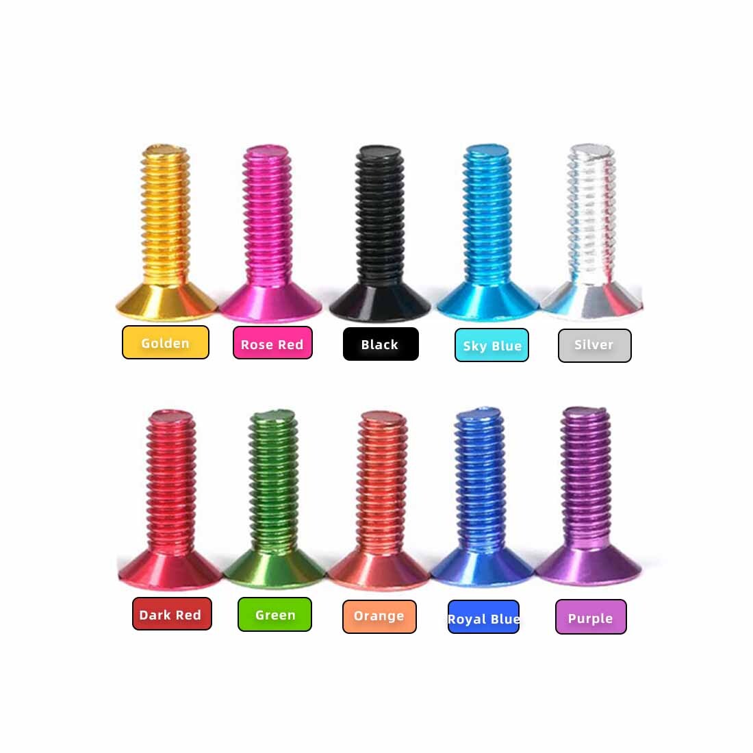 M2 2mm Aluminium Alloy Hex Socket Countersunk Flat Head Screw DIY Model fittings