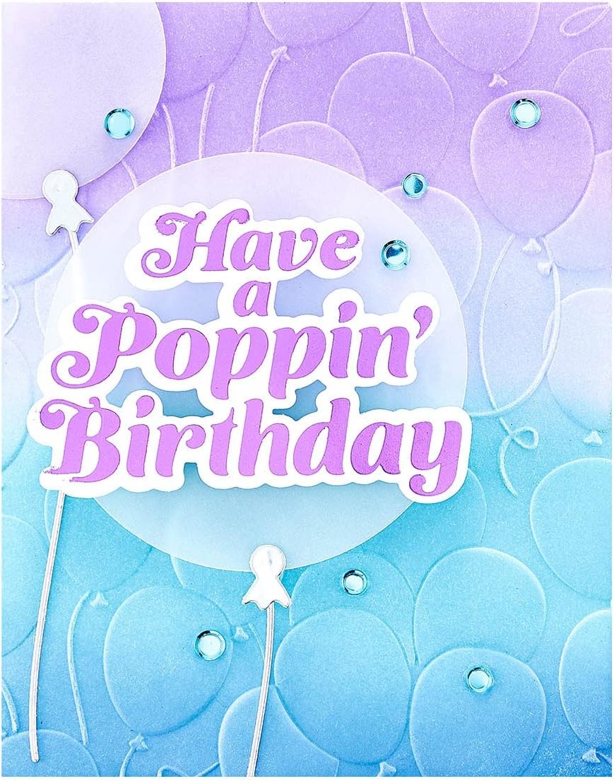 E3D-062 Floating Balloons 3D Embossing Folder from The It’s My Party Too