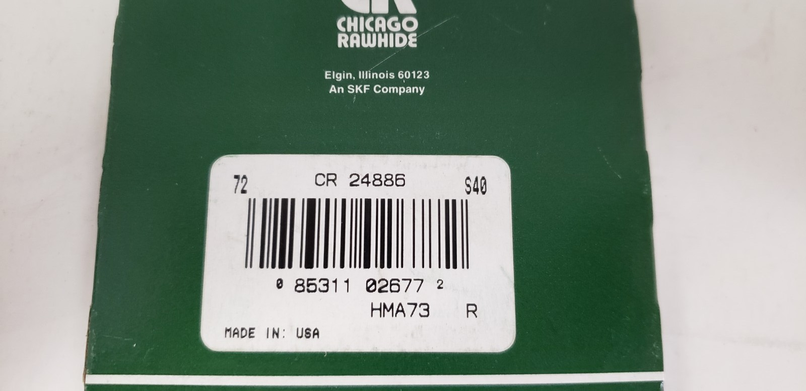 CHICAGO RAWHIDE 24886 OIL SEAL, 2.50 x 3.226 x 0.190 (LOT OF 2) NIB