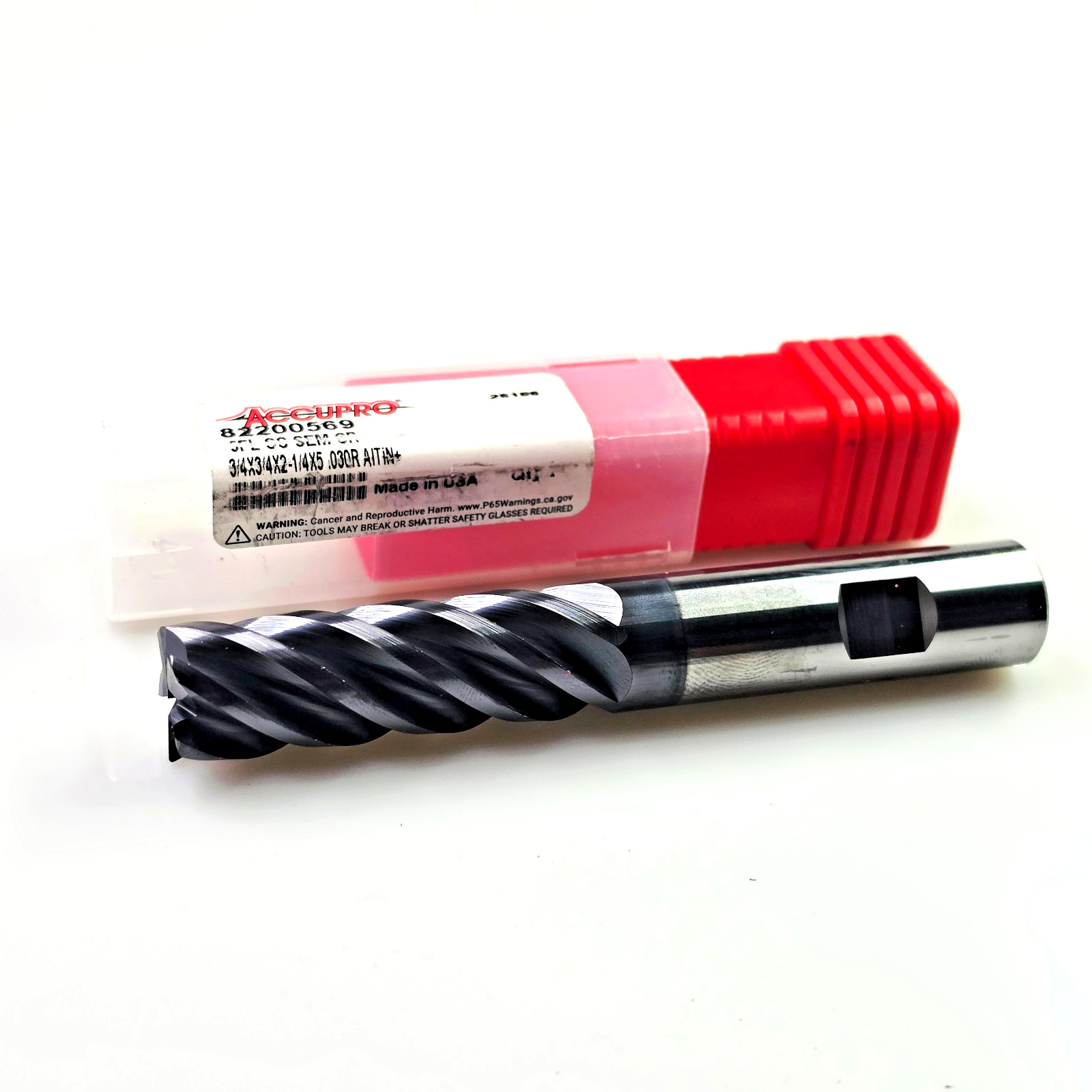 AccuPro 3/4″ x 3/4 x 2-1/4 x 5 R.03 Solid Carbide End Mill 82200569 AlTiN