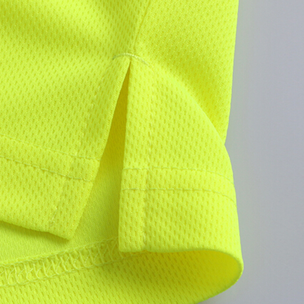 CNSS Mens High Visibility Reflective Fast Drying Night Sport T-shirt Safety Vest