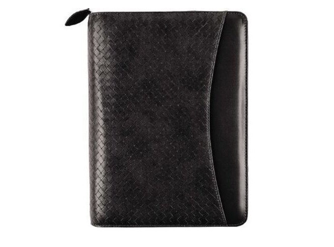 Mead Woven Starter Set, Undated, 7 Ring, Desk Size, 5-1/2 x 8-1/2″, Black, 40671