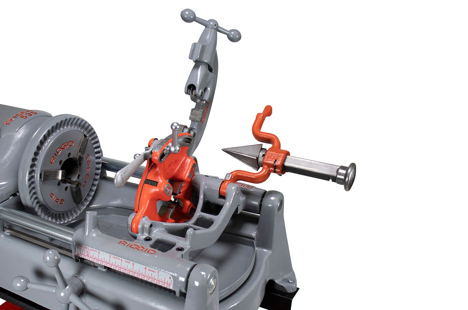 Reconditioned RIDGID® 535 V1 Pipe Threading Machine with Cart Dies Heads & Oil