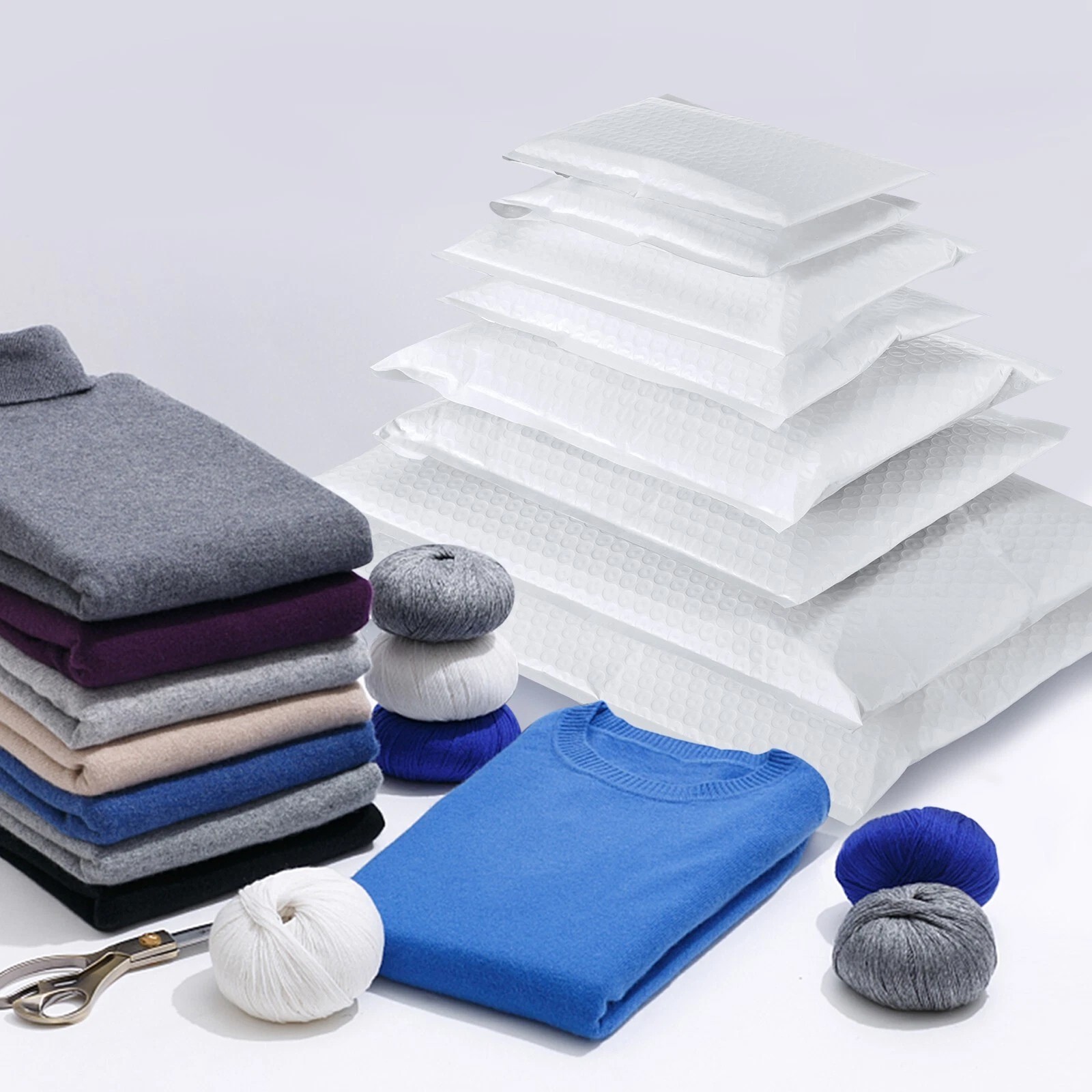 Poly Bubble Mailers Padded Envelopes Shipping Mailing Bags Any Size White Bulk