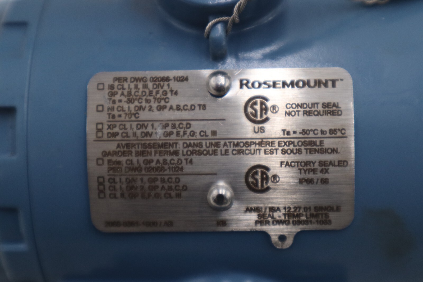 Rosemount 2088G2S22A1M5B4KB Absolute and Gauge Pressure Transmitter #4436A