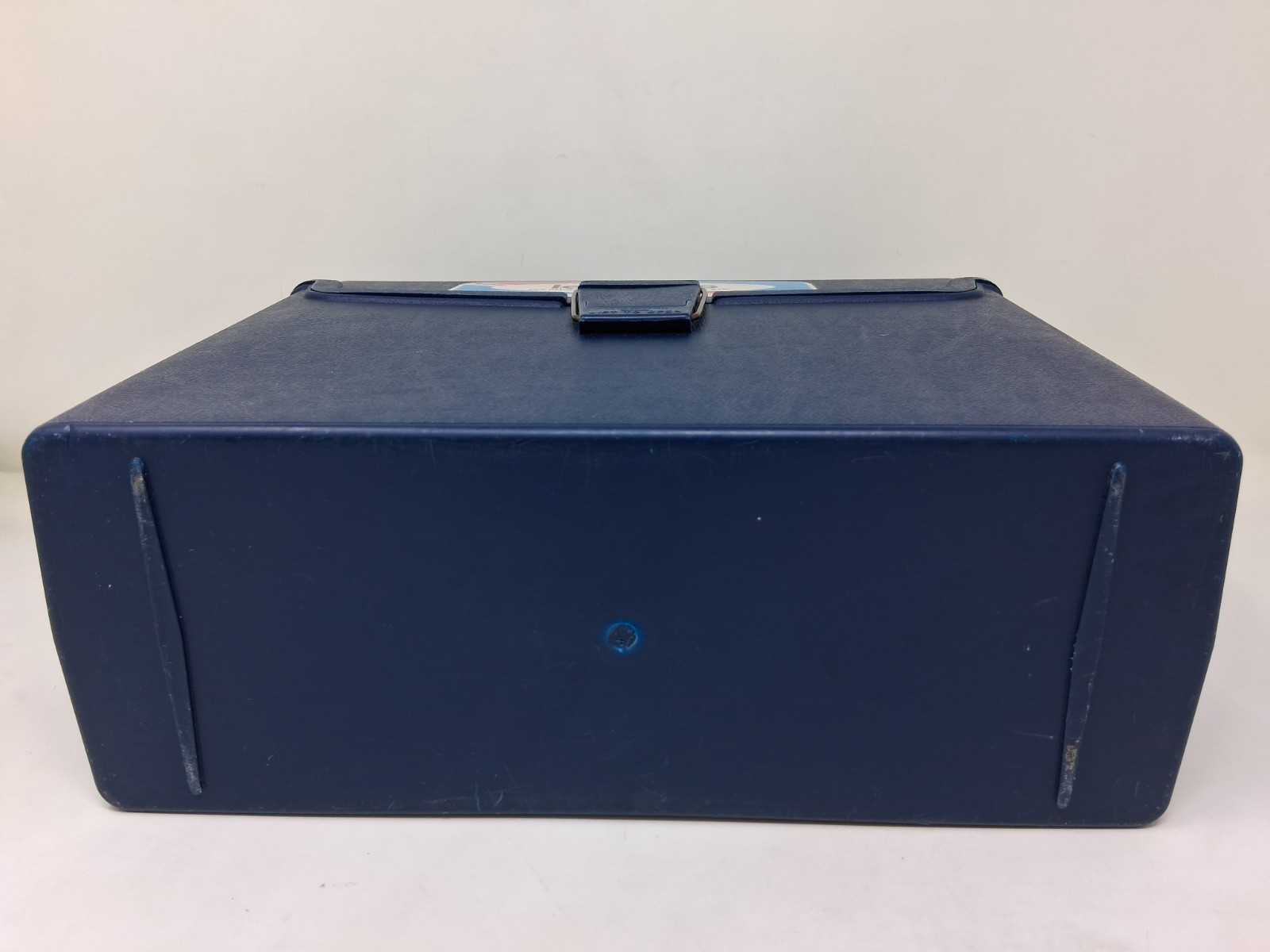 Vintage 1972 Sterling Letter File Storage Box Handle Dark Blue #274 Retro