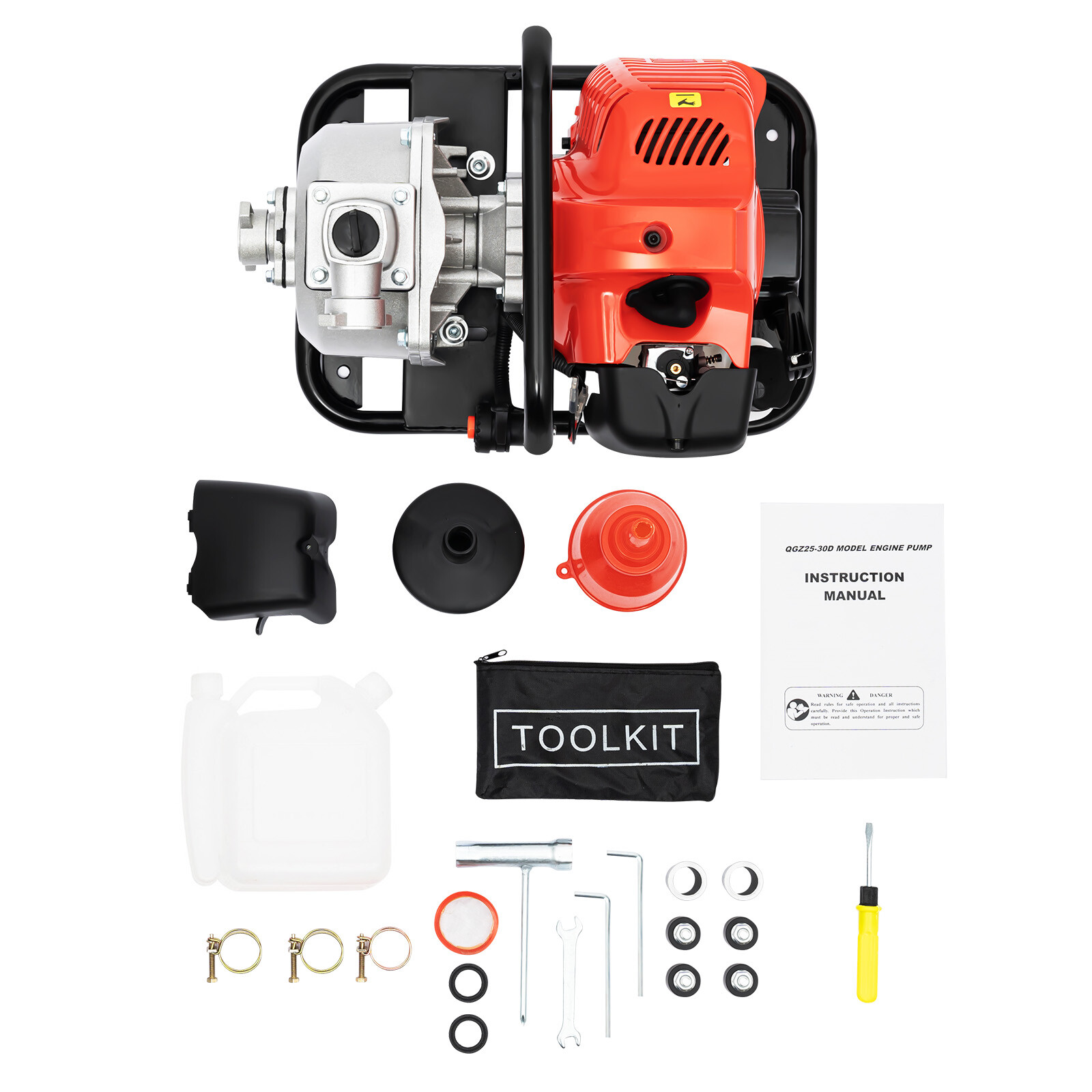 1″ 1.7 Hp Gas Power Semi-trash Water Pump High Pressure Irrigation Transfer Pump