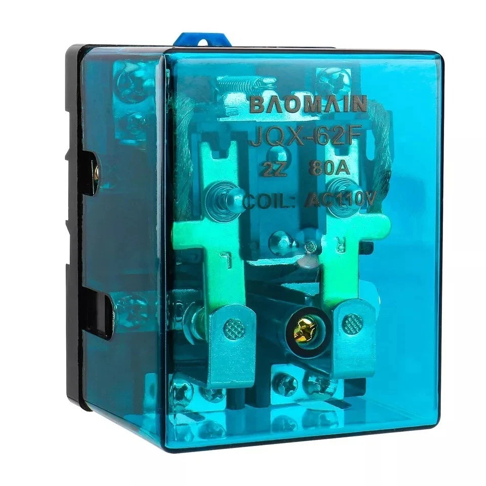Baomain High Power Relay JQX-62F-2Z Coil Voltage AC 110V 80A DPDT 2NO 2NC Electr