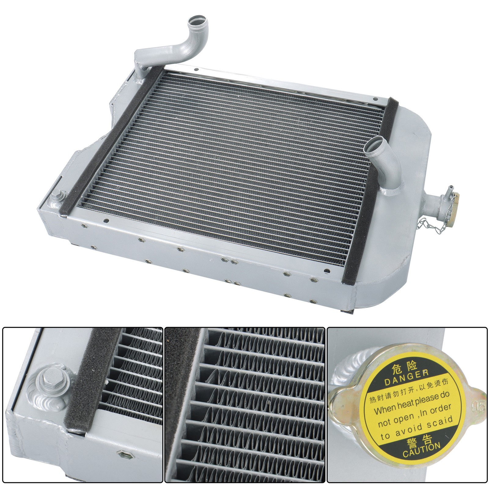 8N8005 86551430 2 low Full Aluminum Radiator For Ford Tractor 2N 8N 9N Model