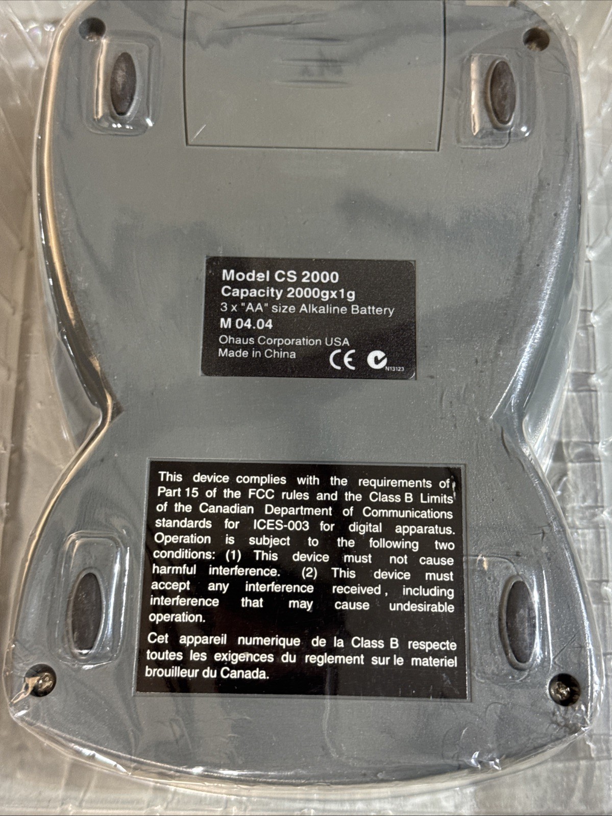 Brand New Ohaus CS-2000 Compact Scale High Performance Low Profile CS2000-0W0