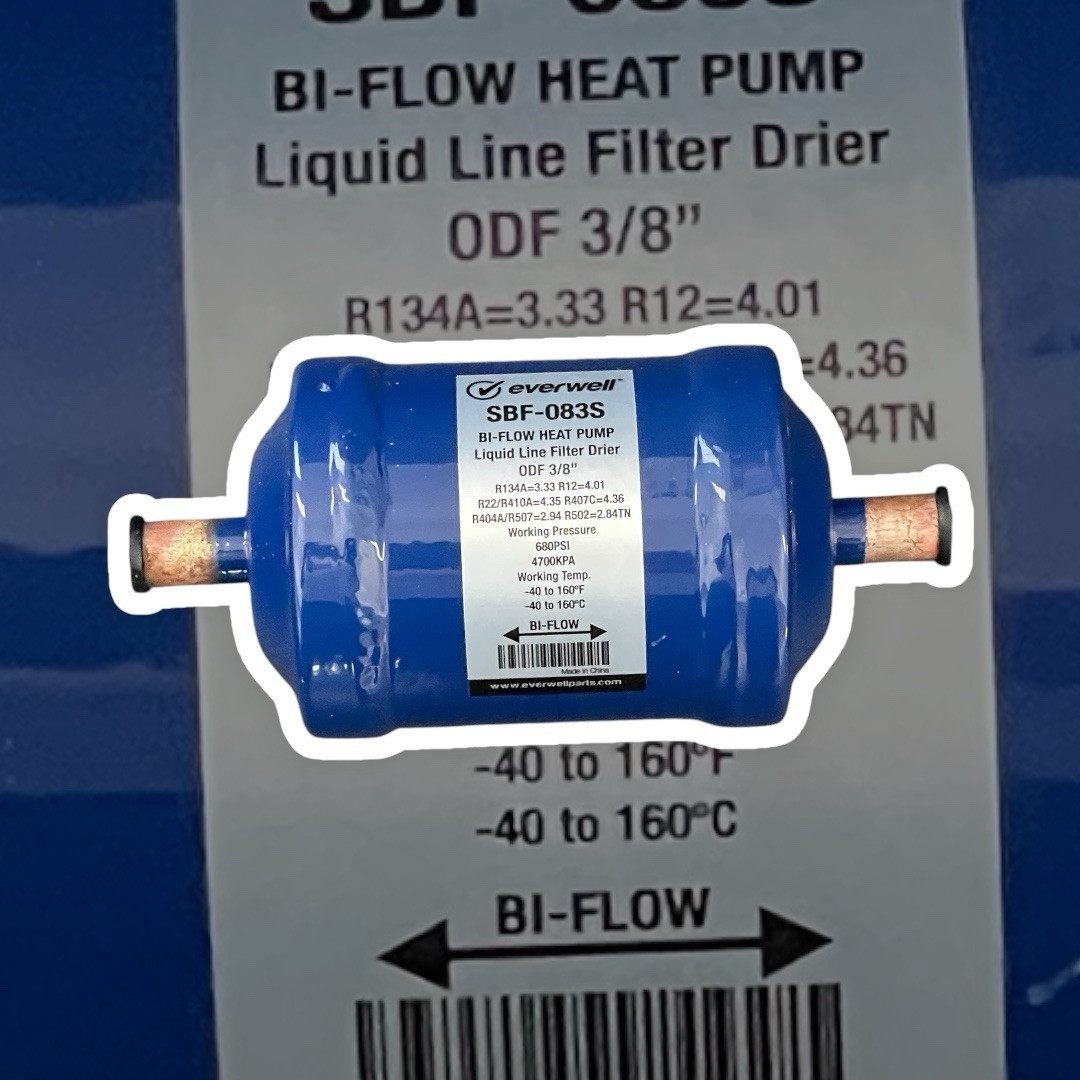 Bi Flow Filter Drier for Heat Pump,3/8″ SAE Sweat Liquid Line Filter Drier