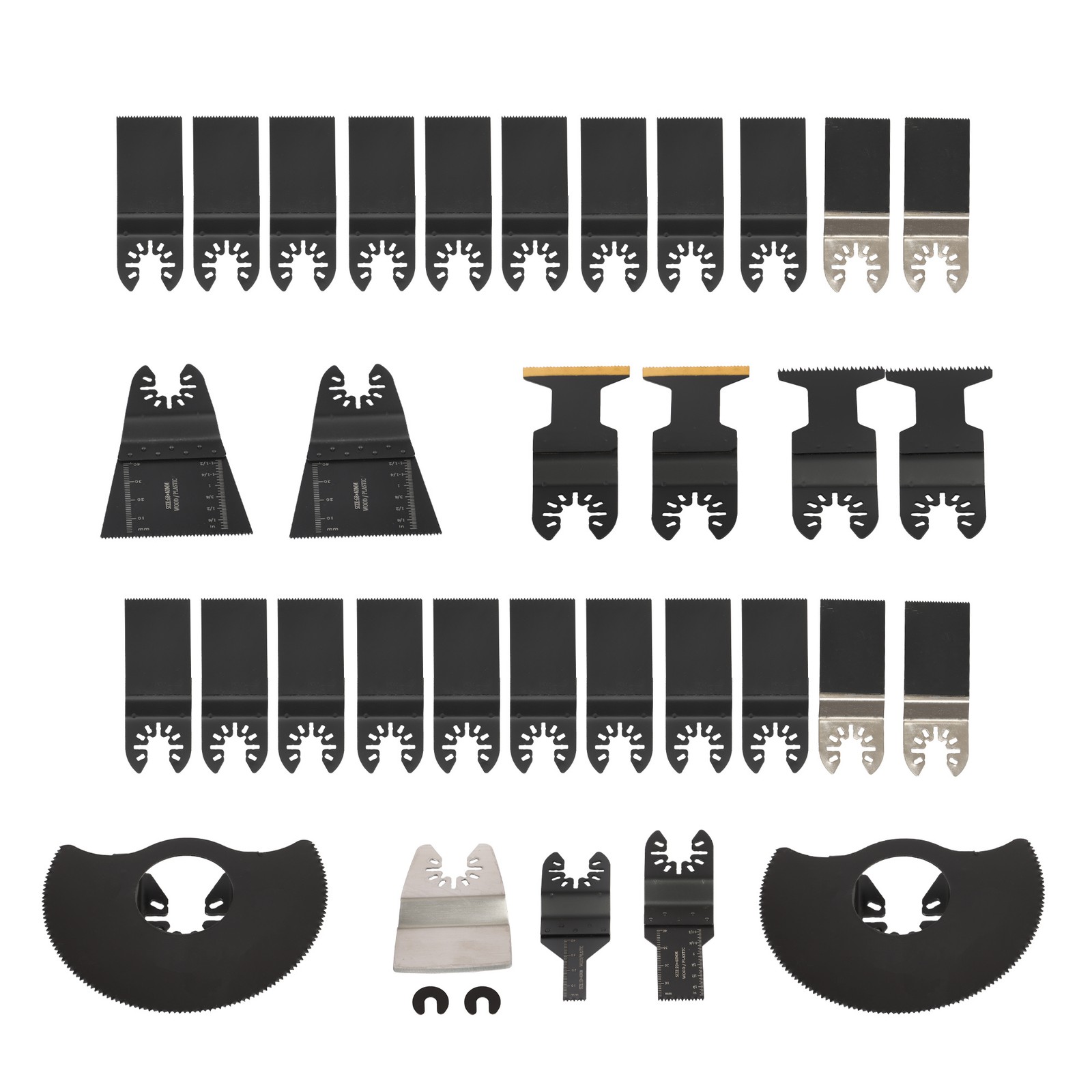 35 Pieces Multitool Blades Kit Universal Oscillating Saw Blades Combination