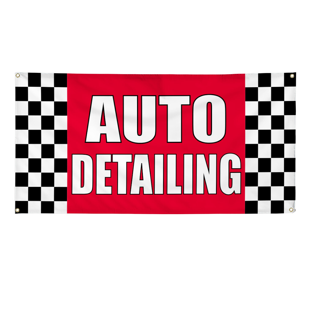 Vinyl Banner Multiple Sizes Auto Detailing Advertising Printing D Automotive