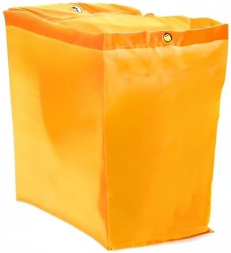 24 Gallon Janitorial Cart Bags Waterproof Yellow Oxford Replacement 2 Pack Hotel