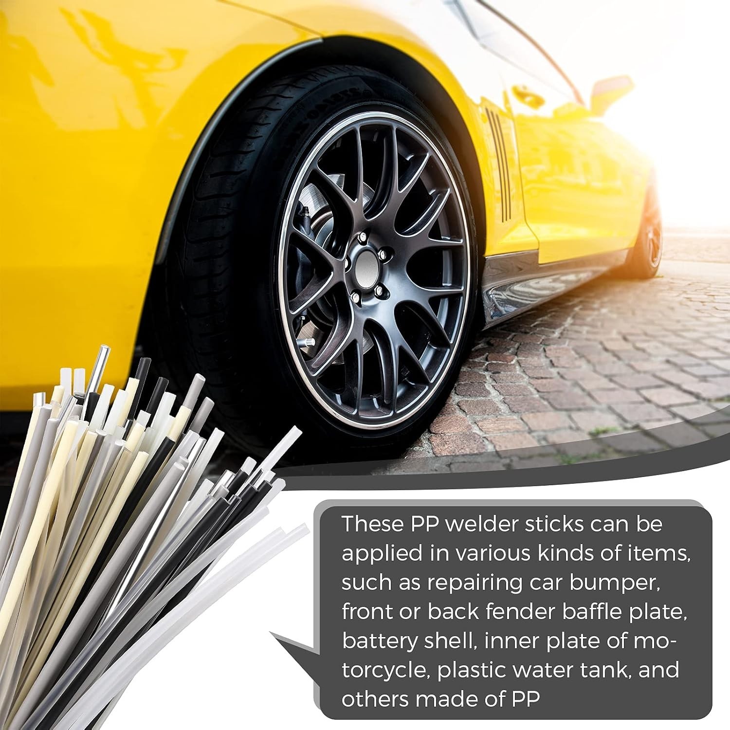 78 Pieces Plastic Welding Rods, 1/8 Inch Diameter (3mm) Round Sticks, PU PP ABS
