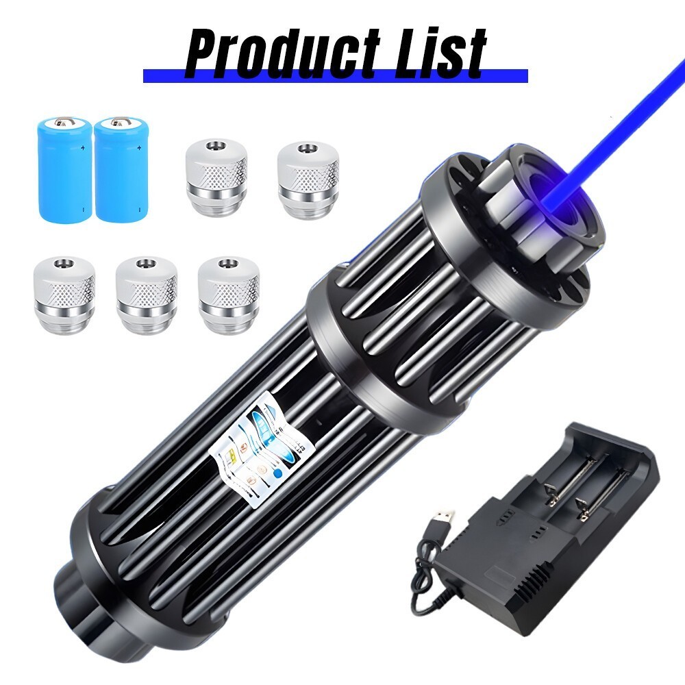 New 450nm Laser Pointer Pen Visible Beam Light Zoom Focus Lazer Blue US