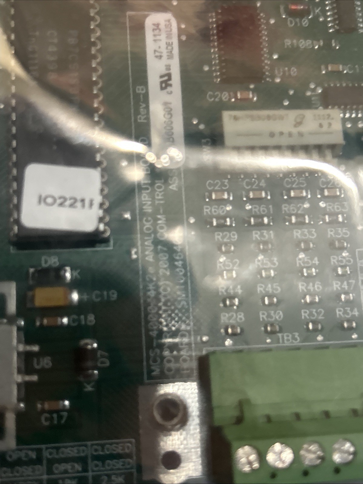 New MCS 4000/4K2E Controller Analog Input Board