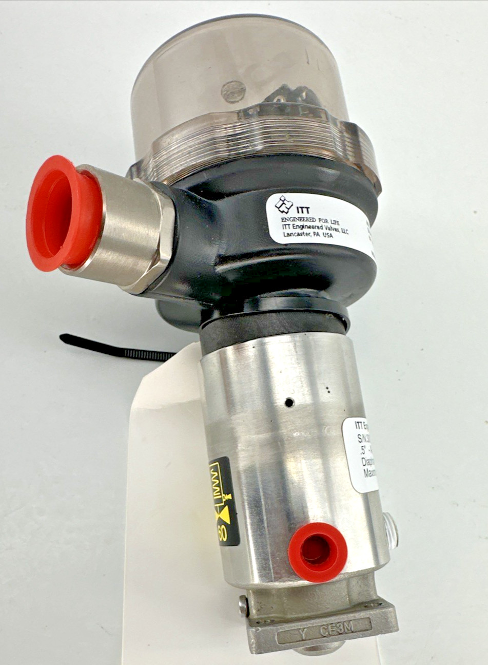 ITT Engineered Valves AXS26S .5” Diaphragm Valve EPDM 90 PSI, NOS Medical Lab