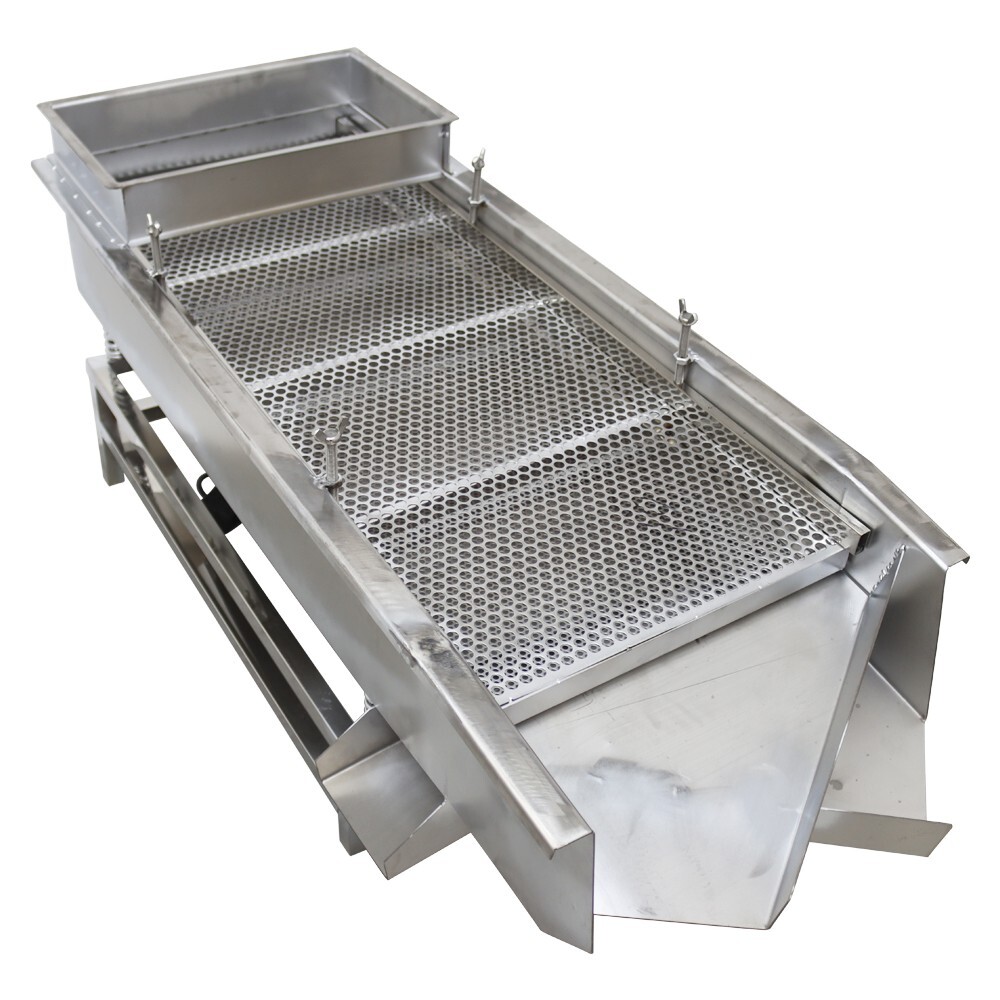 Double Layer 10mm&5mm Stainless Steel Linear Vibrating Screen Two Motor 110V