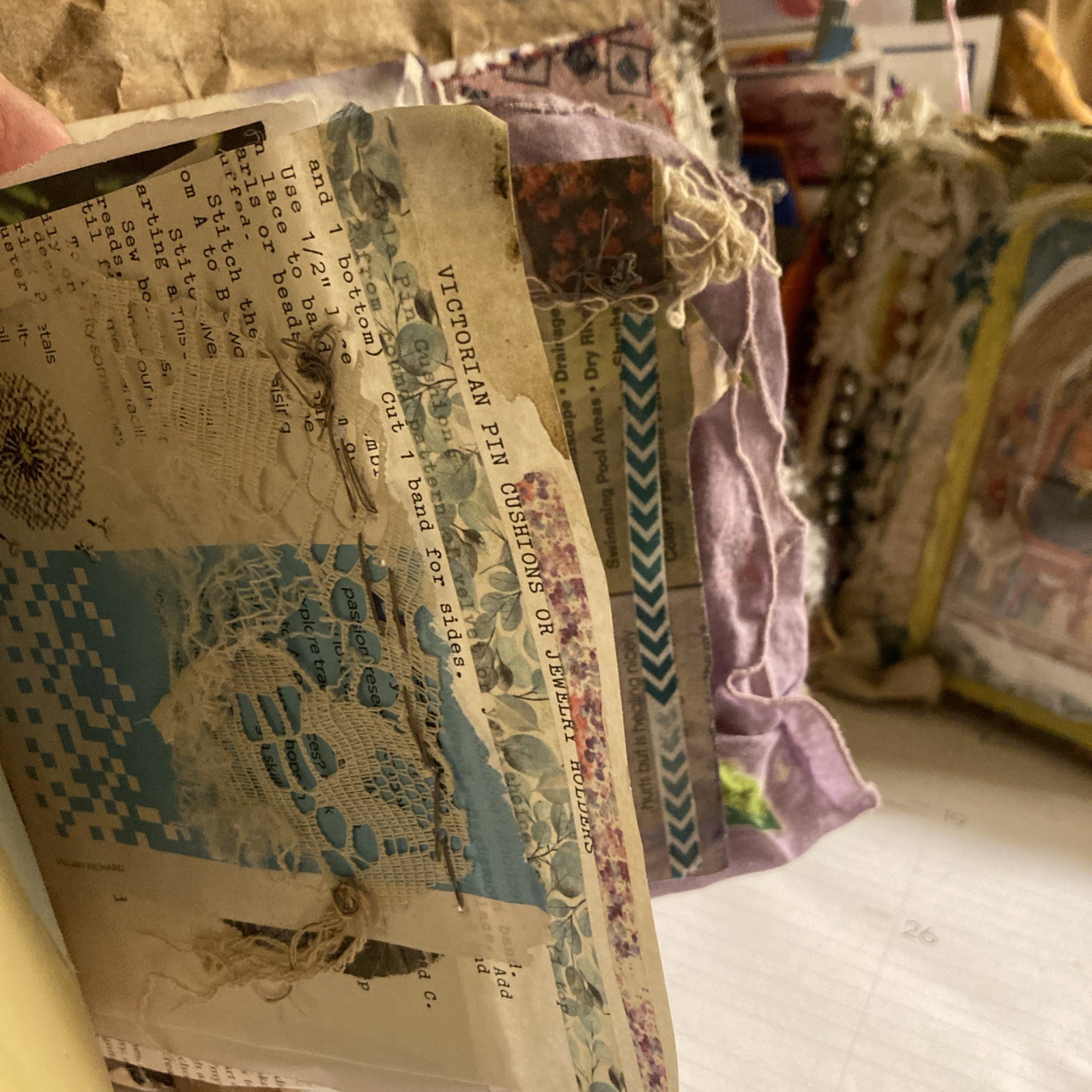 Junk Journal Intercession, Coffee Stain Pages