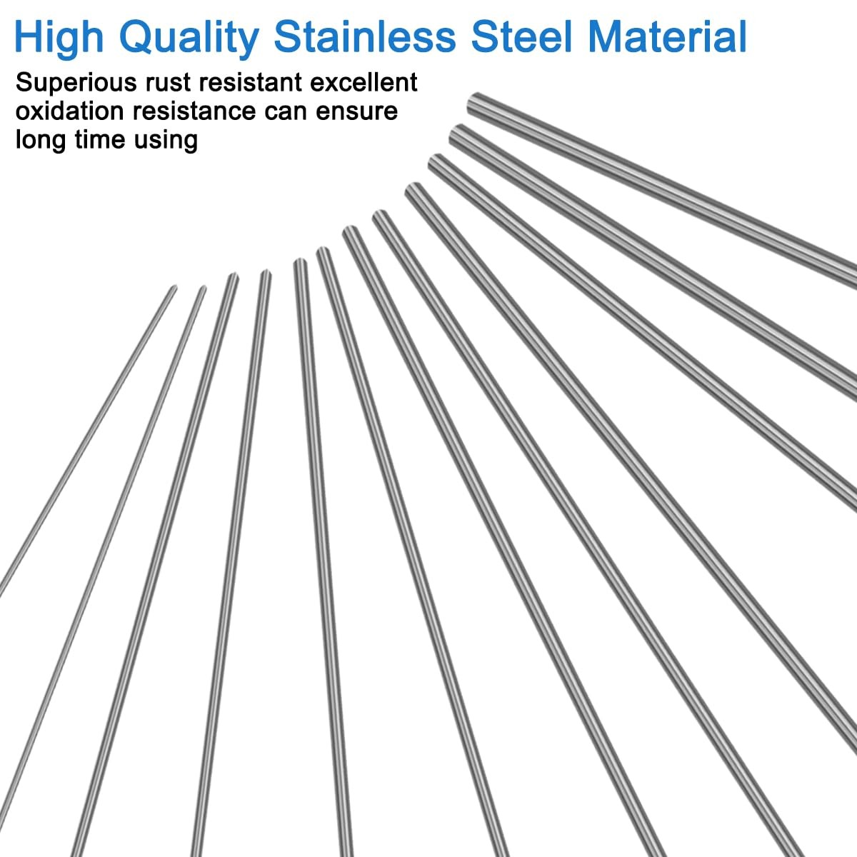 30 Pcs 6 Sizes 1mm, 1.5mm, 2mm, 2.5mm, 3mm, 4mm x Length 100mm (3.93 Inch) 30…