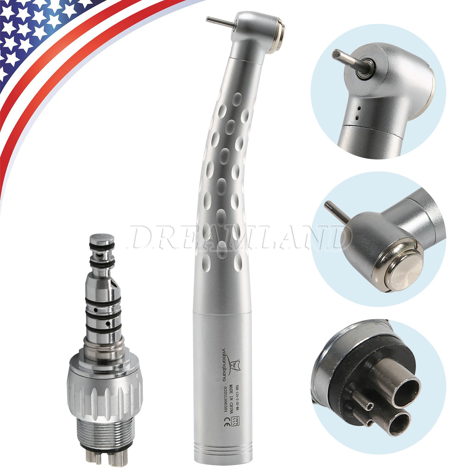 KAVO Style Dental High Speed Handpiece + 4 Hole Quick Coupler 360° Swivel