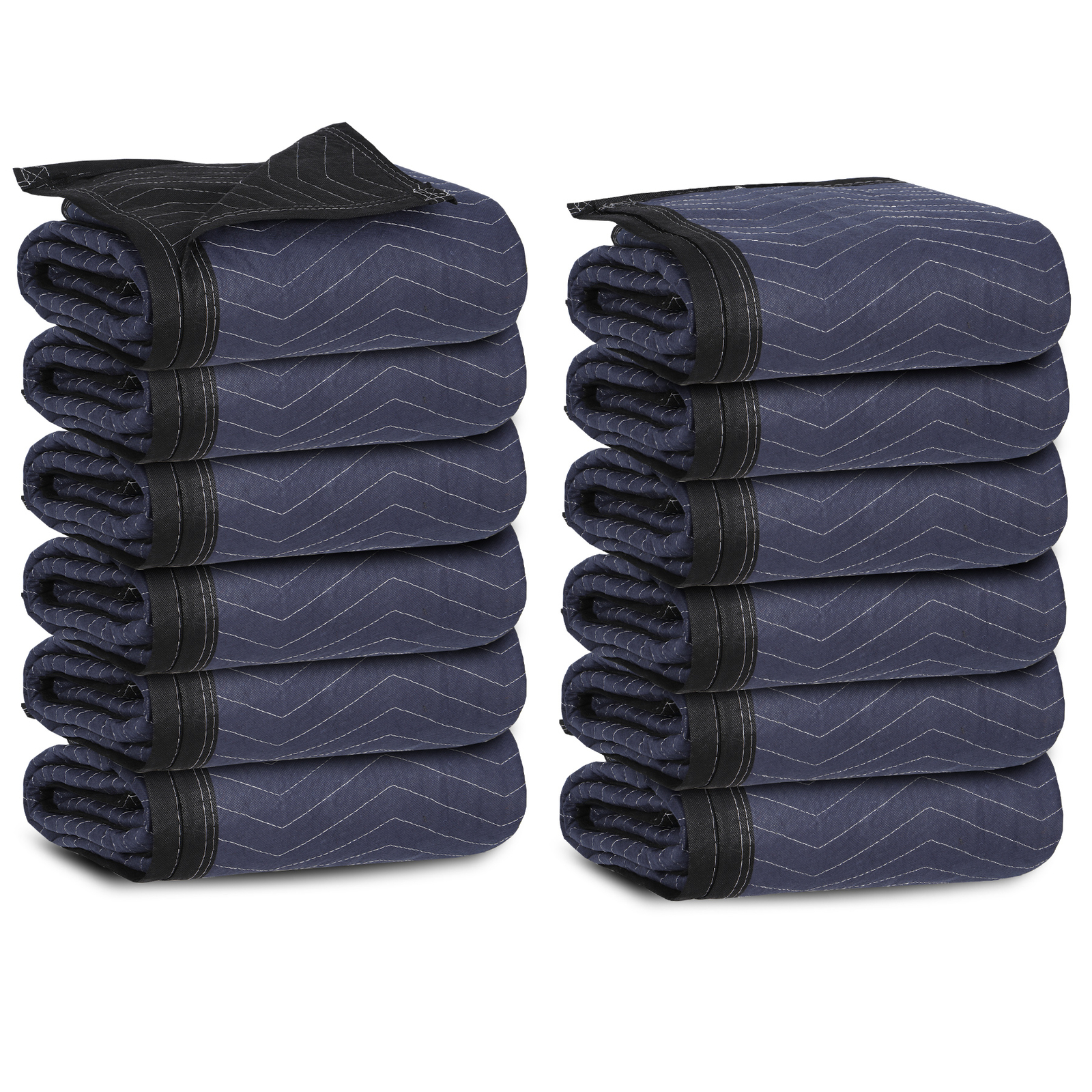 Moving Blankets 80″x72″ Furniture Protective 12 Pack Shipping Packing Pads Blue