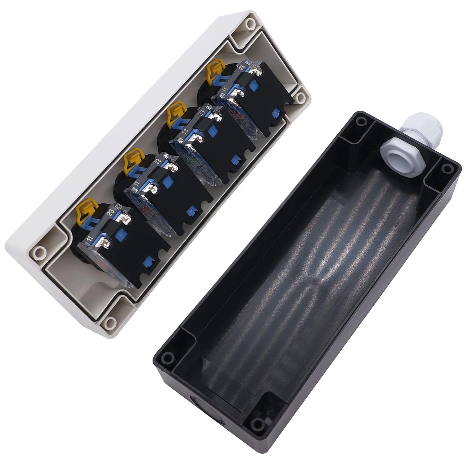 Red Green Momentary Push Button Switch with Latching Selector Switch 3 Positions
