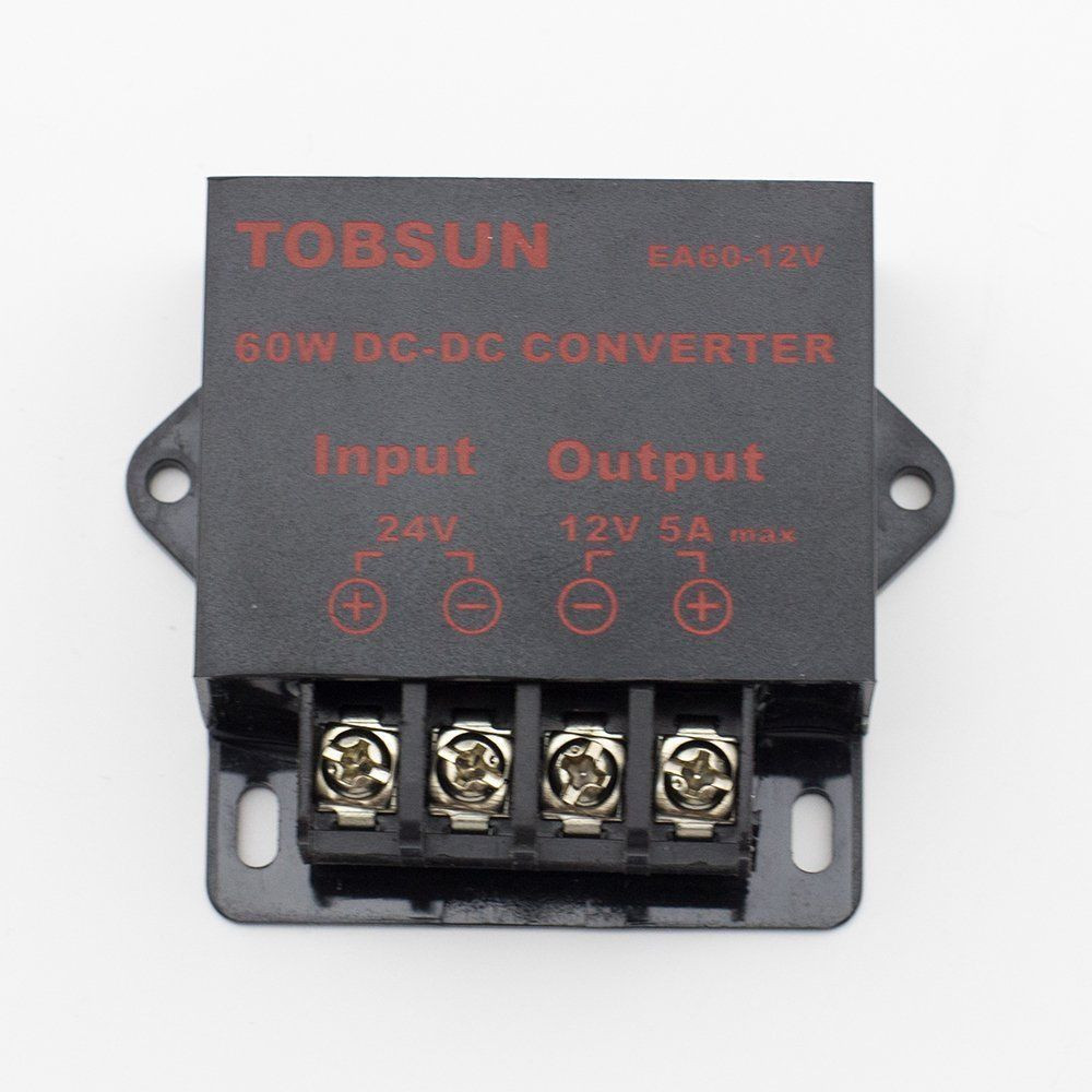 Voltage Regulator DC 24V to DC 12V 5A 60W Power Converter Step Down Buck Reducer