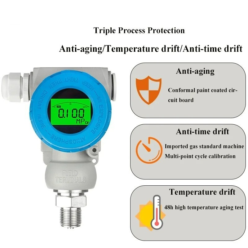 Pressure Transmitter 4-20mA RS485 0-10Mpa LCD Display 0-20Mpa 0-60Mpa Transducer