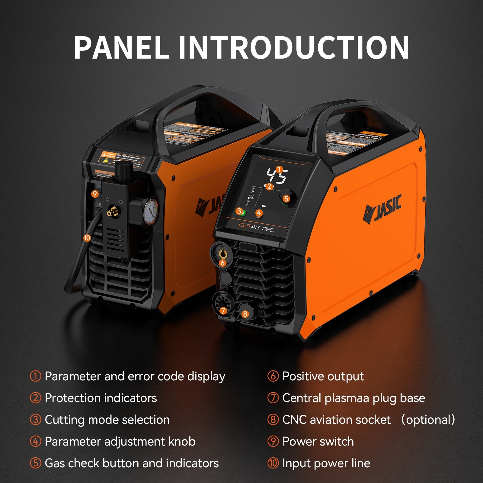 JASIC MIG Welder + Plasma Cutter PFC Welding/Cutting Machine for 95-265V Voltage