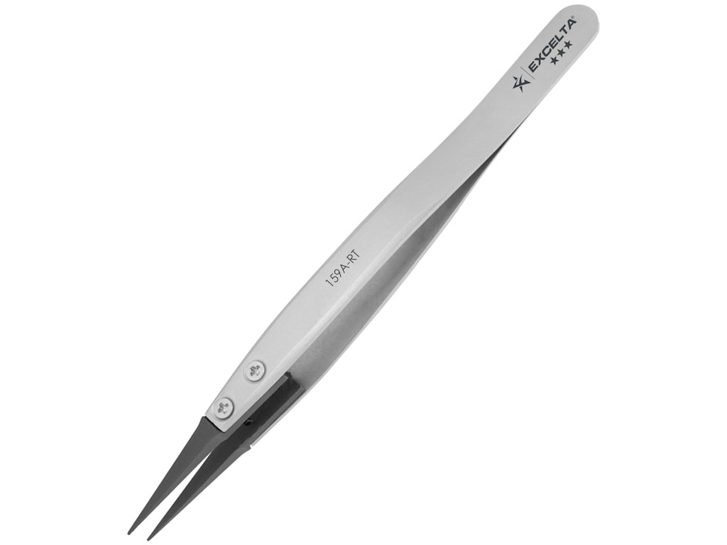 Excelta 159A-RT – Tweezers, Replaceable Carbon Fiber, 0.02’x0.015′ Tip,