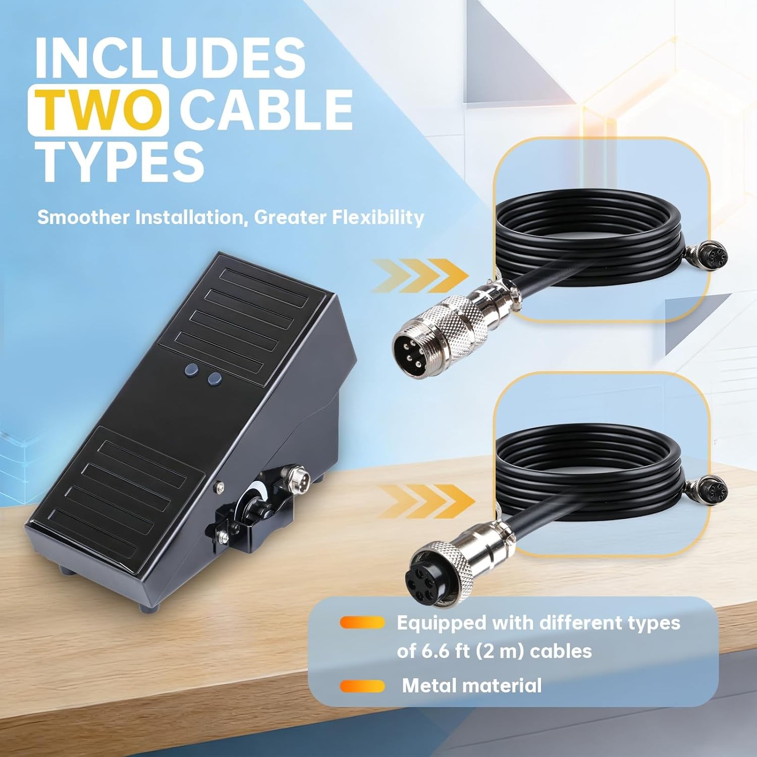 TIG 5-Pin Welding Foot Pedal, Compatible with TIG-200P ACDC TIG-205P YWT-200DC,