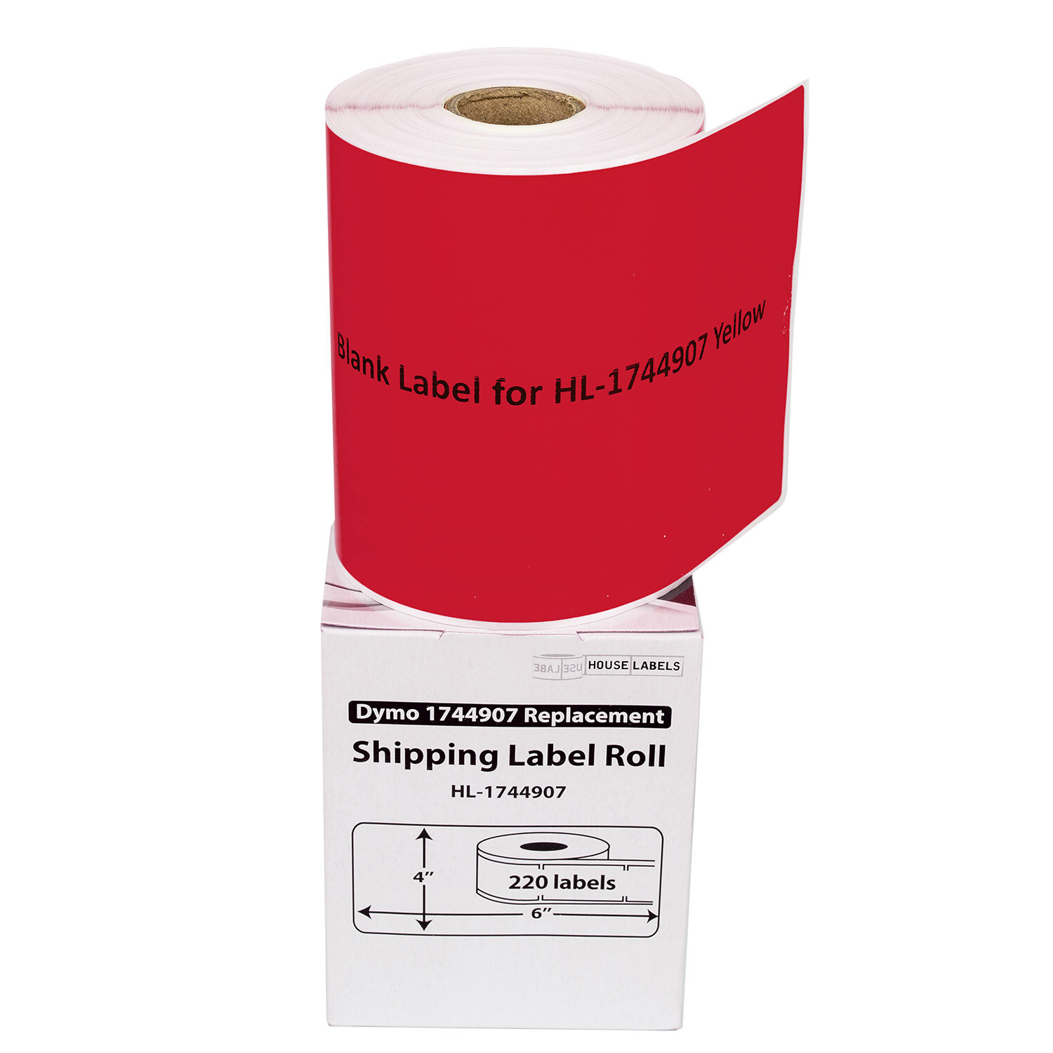 DYMO LW 1744907 RED 4XL 4×6 4″x6″ – ONE (1) Roll All-Purpose Labels – FREE SHIP