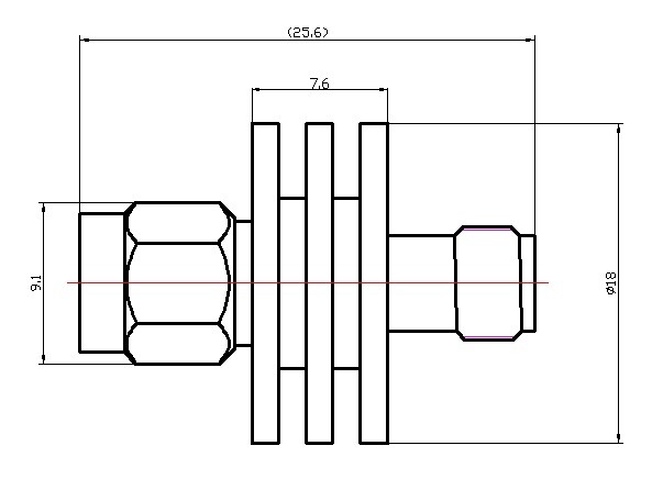 DC-6/13GHz 5W SMA Male to Female Fixed Attenuator 1-6db 10db 15db 20db 30/40db