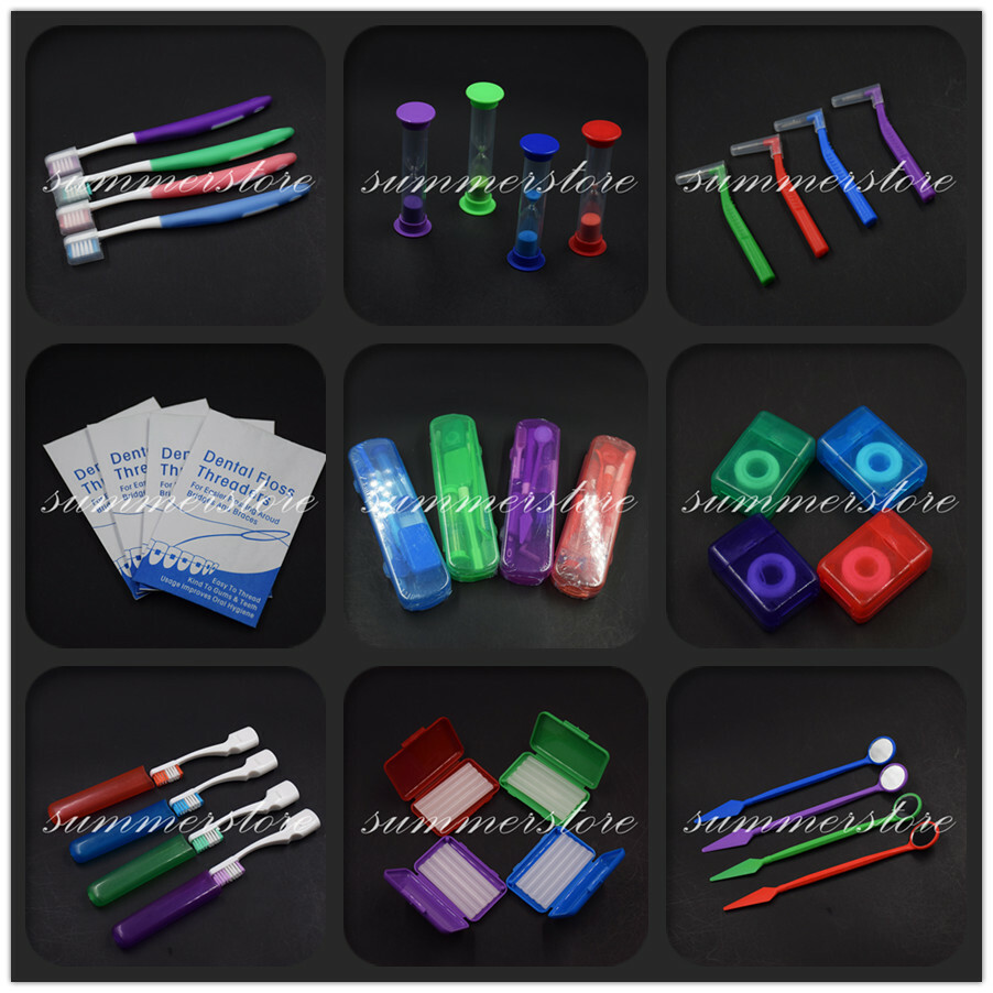 4 Kits 4 Colors Dental Ortho Oral CleanTeeth Interdental Box-Packet 8 Pcs/Kit