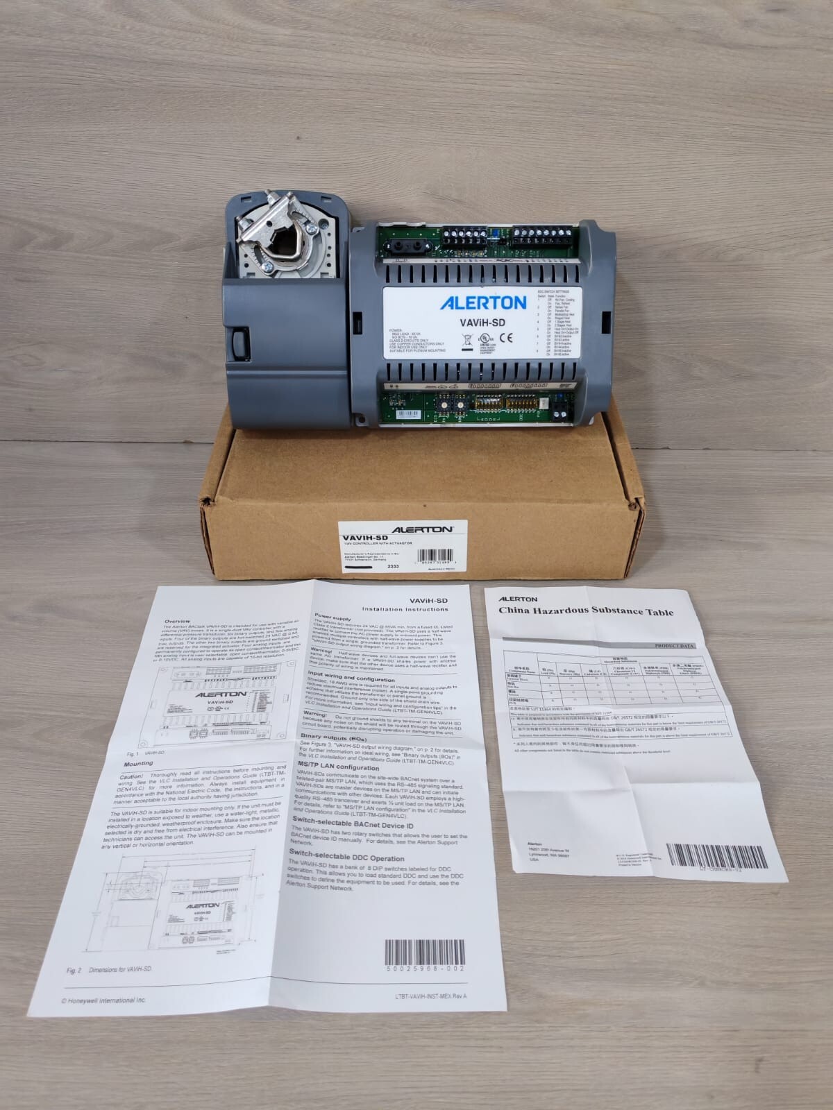 ALERTON VaVIH-SD VAV CONTROLLER WITH ACTUATOR 5002709-001 REV. G