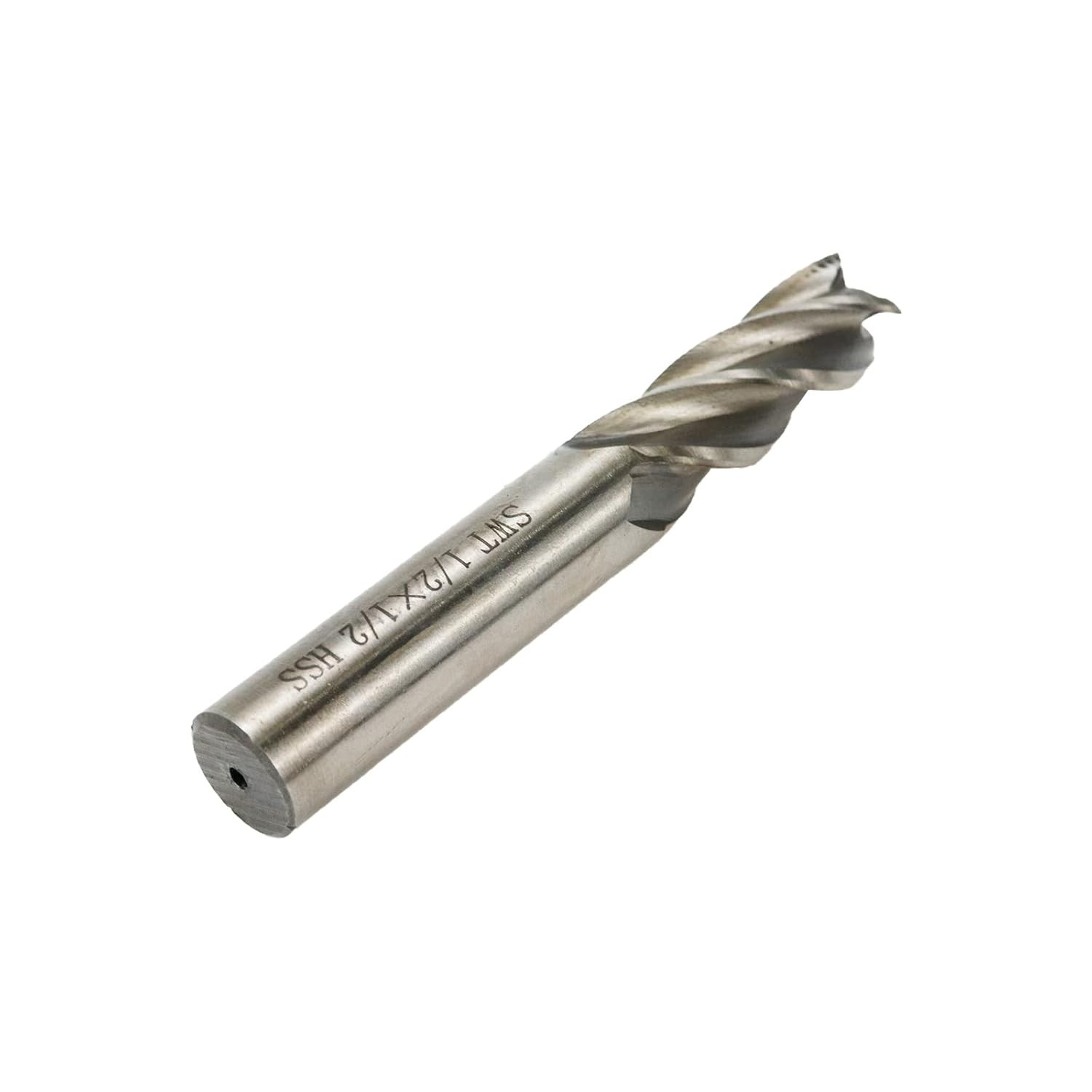 Square End Mill 1/2″ Cutting Dia X 1/2″ Shank Dia 4 Flute Straight End Mill Cut