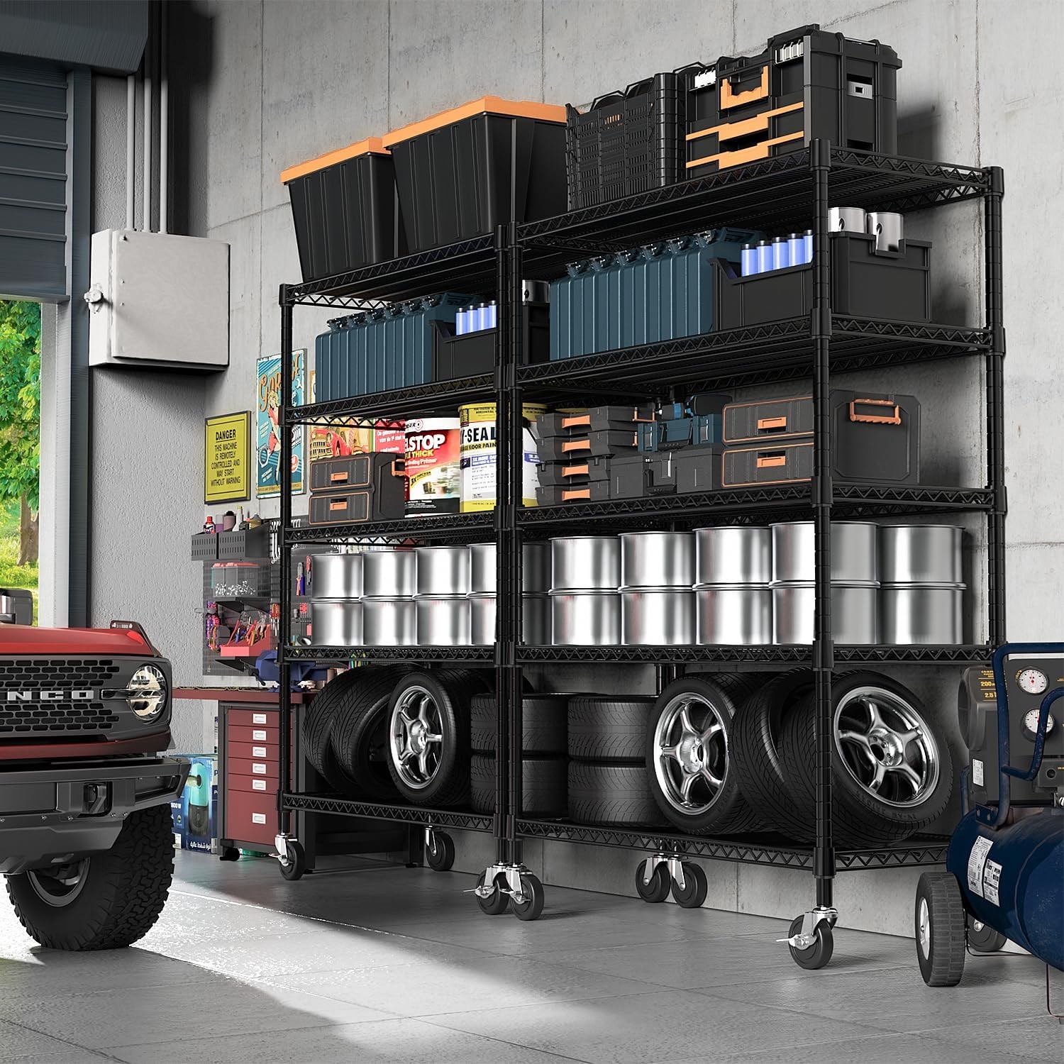Extra-large Industrial Shelves Adjustable Shelving Garage Storage Utility Rack