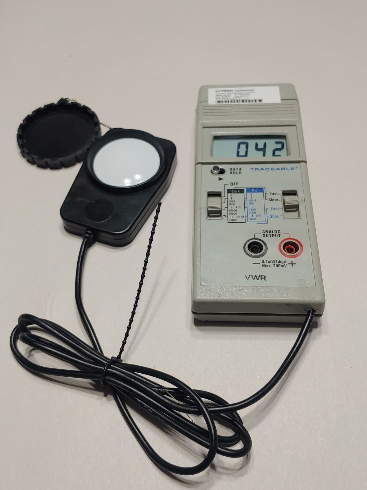 Extech 401025 Digital Lux Light Meter Foot Candle Manual Adjustment Fast Slow