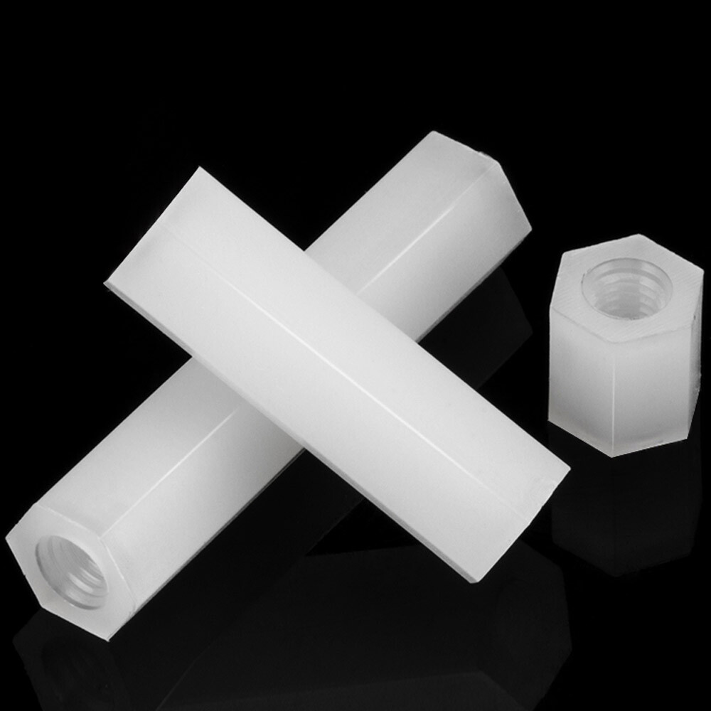 M3 Female White Plastic Nylon Hex Column Standoff Support Spacer for PCB Board