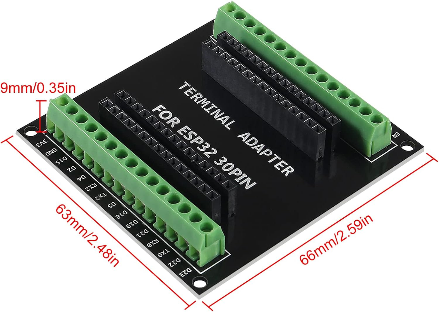 3PCS ESP32 Breakout Board GPIO 1 into 2 Compatible with 30 Pins ESP32S ESP32 Dev