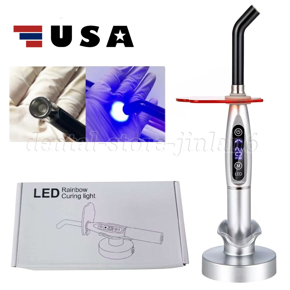 Dental Wireless Cordless LED Cure Curing Light Lamp 2000mw 5W Tool Resin Cure