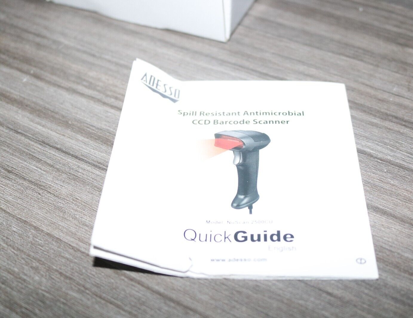 Adesso NuScan 2500CU Spill Resistant Antimicrobial CCD Barcode Scanner.