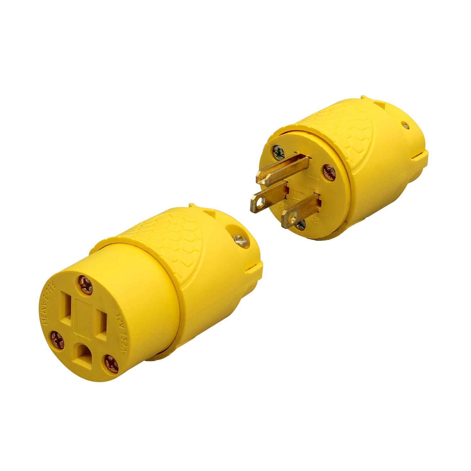 Thunderway Electrical Replacement Plug & Connector Set, Extension Cord Ends Male