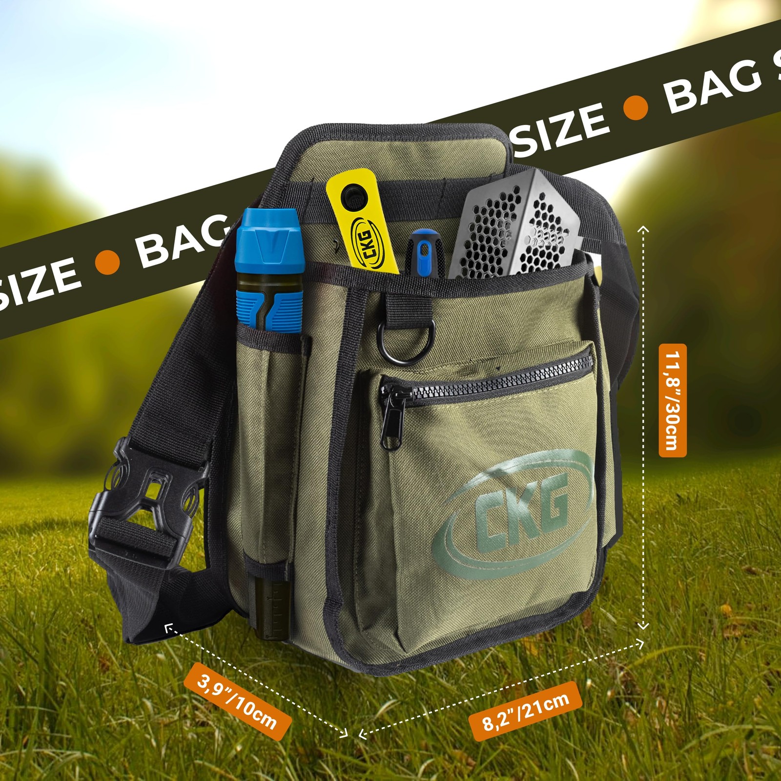 Metal Detecting Finds Bag Waist Digger Pouch Tools Bag for Pinpointer, Metal …