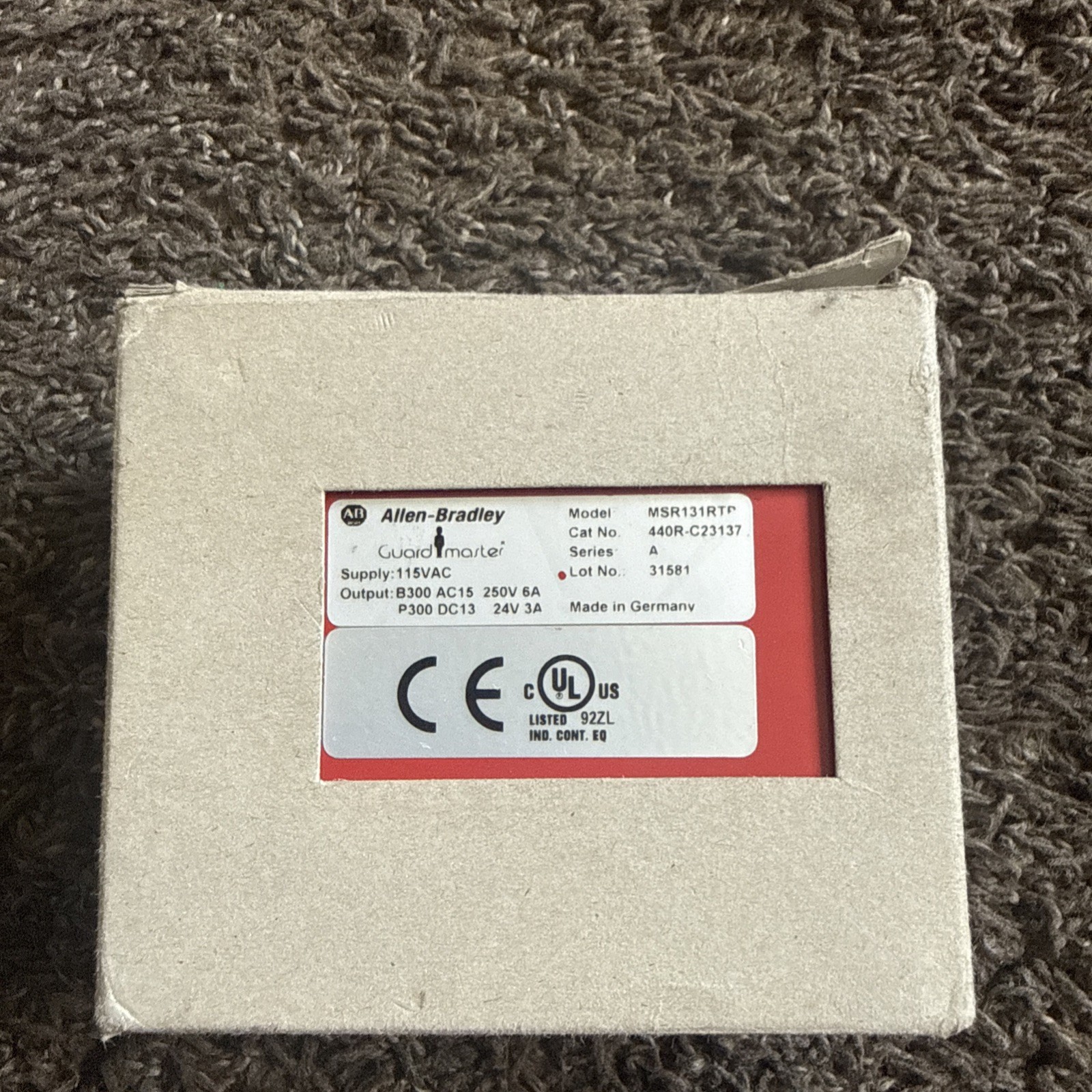 Sealed NEW Allen Bradley 440R-C23137 Guardmaster MSR131RTP Safety Relay