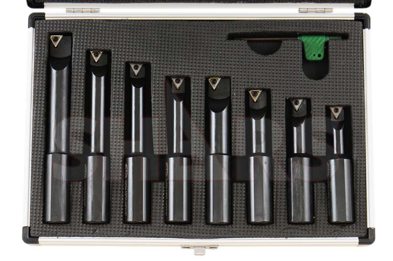 Shars 8pcs 3/4″ Indexable Boring Bar Set + TCMT Insert + Certificate S]