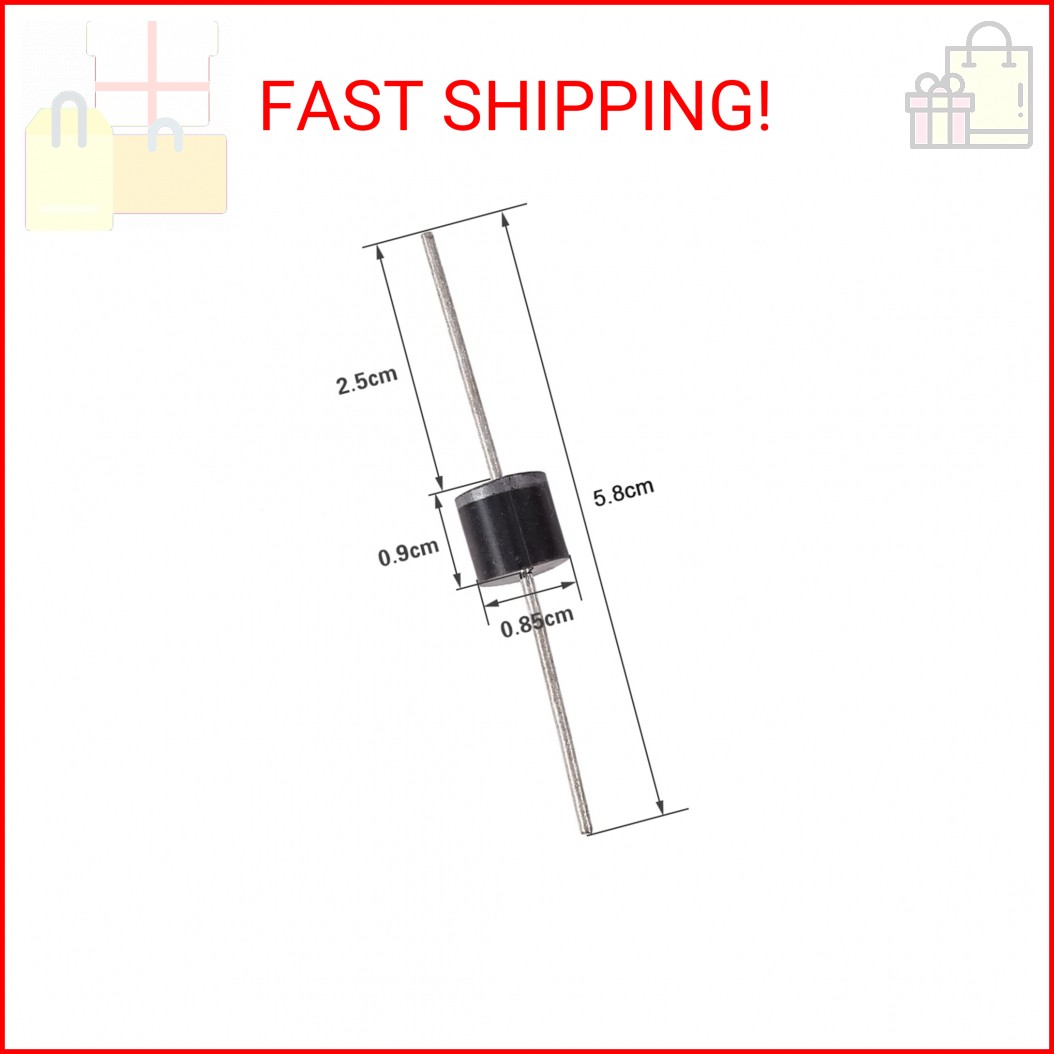 50pcs 10A10 1000V diode 12v High Voltage Rectifying Diodes One Way Electrical Co