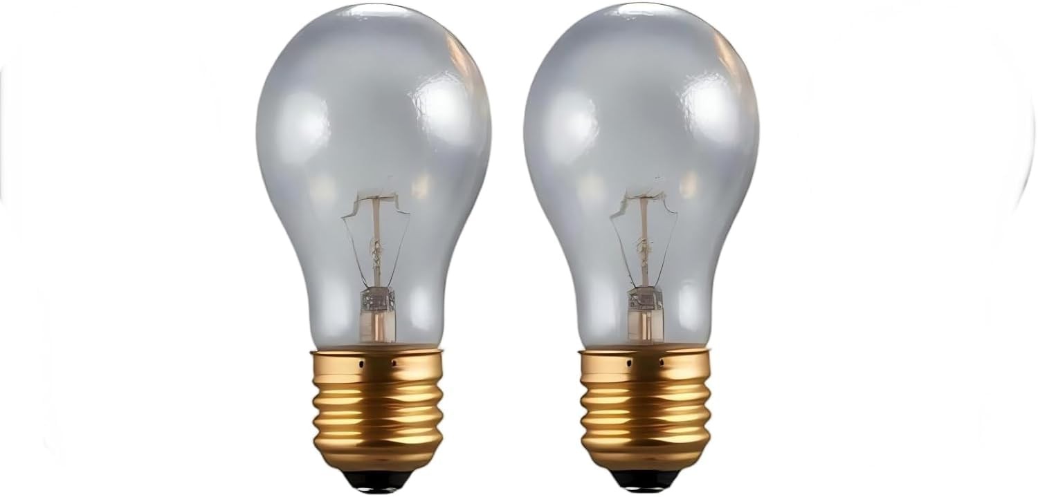 40W Shatterproof Popcorn Machine Bulb 2-Pack, PTFE E26 Heat Lamp